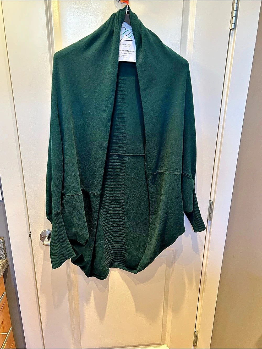 zapelle Merino Wool Cashmere Shrug in Green - O/S